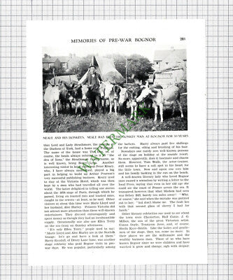 9765) Bognor Sussex Lady Gifford Craigweil Flansham Neale Donkeys - 1930 Article