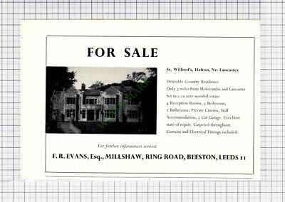 C3429)  St Wilfrid's Wilfred's Halton Lancaster Sale Advert   - 1964 Cutting
