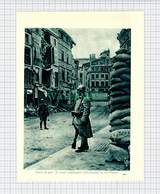 X785) Verdun France In World War One - c.1919 Book Print