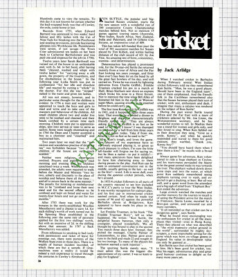 9271) St Bartholomew's Hospital Chichester William Cawley - 1968 Article