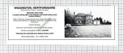 Beeches View Farm Wiggington Hertfordshire Sale Advert - 1981 Cutting