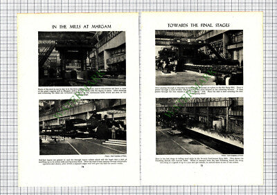 9424) Steel Company Of Wales Margam - c.1940s 3-Part Cutting