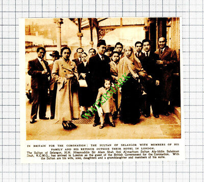 The Sultan Of Selangor  - 1953 Small Cutting