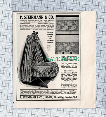 C4608) P Steinmann & Co London Baby ADVERT - 1924 Clip