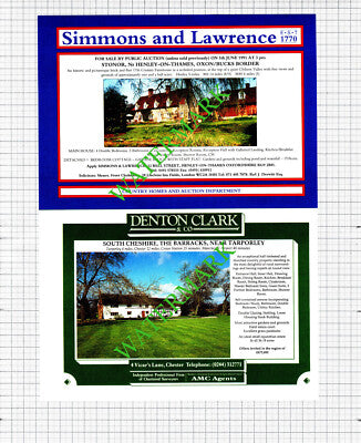 Lindsay Square London SW1 / Stonor Oxfordshire Sale Advert -1991 Cutting