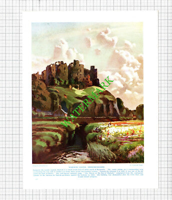Harlech Castle Merionethshire Burleigh Bruhl  - 1920s Print