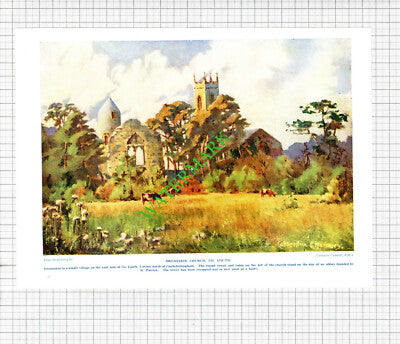 Dromiskin Church Co Louth Ireland Catherine Chamney  - 1920s Print