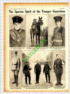 Gunther Paulas Bugler Quin Herts Reserves Otto Stephen Belgium WW1 -1915 Cutting