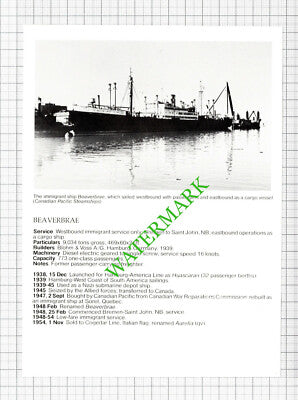 Canadian Pacific EMPRESS OF BRITAIN / BEAVERBRAE Ship - 1980s Cutting