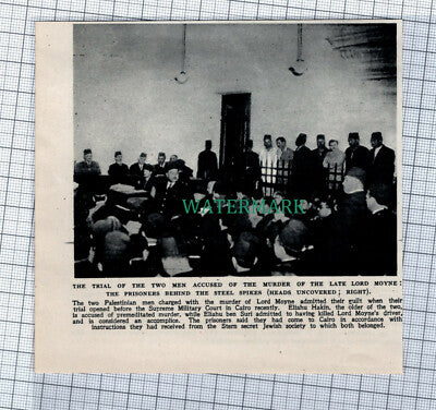 C4597) Lord Moyne Murder Trial Eliahu Hakin ~ 1945 Clip