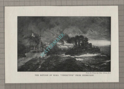 C3752) Return Of HMS Vindictive From Zeebrugge - c.1920s Book Print