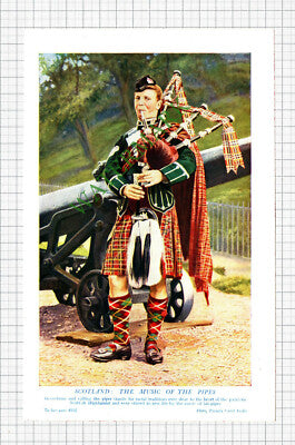 Scottish Bagpipes Piper Scotland - c.1930s Print