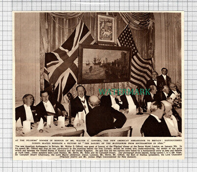 C3043) Mr Walter S Gifford American Ambassador Savoy Hotel London - 1951 Clip