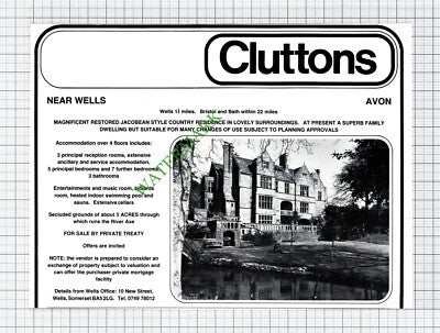 Wells Somerset House Sale Advert - 1981 Cutting