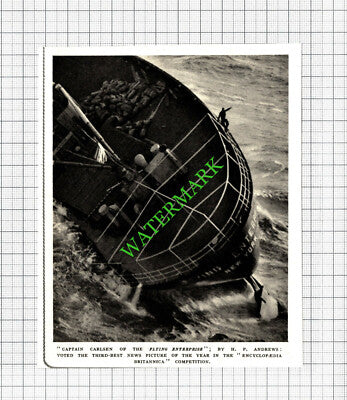FLYING ENTERPRISE Captain Carlsen   - 1952 Cutting