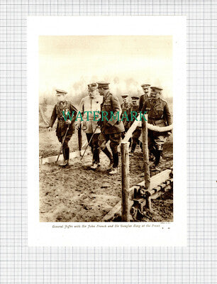 X1284) Gen Joffre Sir John French Haig World War One WW1 - c.1916 Book Print