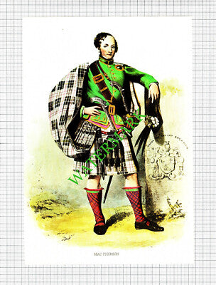 MACPHERSON MAC PHERSON Scottish Clans  - c.1980 Book Print