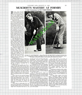 Duncan Muscroft Aled Llyr Golf  - 1980 Article