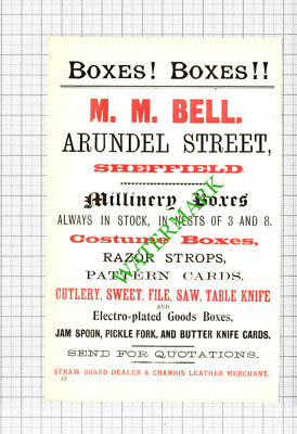 M M Bell Boxes Sheffield / John B Somerset Saddle Maker Advert -1897 Cutting