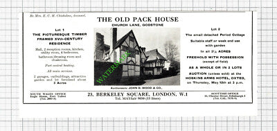 The Old Pack House Church Lane Godstone ECH Chisholme Sale Advert  -1966 Cutting