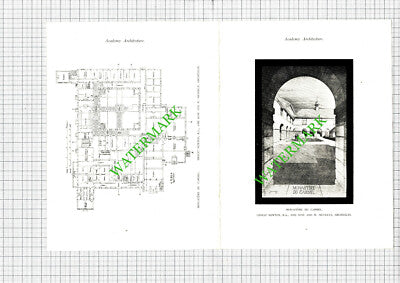 Monastere Du Carmel Ernest Newton W Nicholls Architect - 1920s Book Pullout