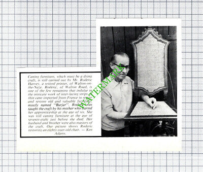Mr Roderic Harvey Walton-on-the-Naze Essex Furniture Caning - 1981 Cutting