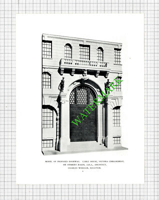 Cable House Victoria Embankment London / Lloyds Edwin Cooper - 1931 Book Print