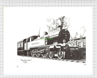 8803) Bessborough 326 Brighton Fast Railway Engine  - c.1965 Print / Cutting