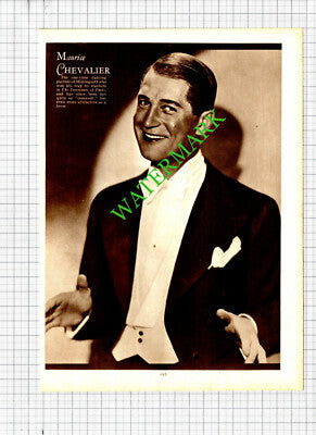 Maurice Chevalier Actor / Joel McCrea  - 1930s Cutting / Print