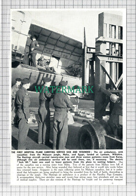 C2909) First Hospital Plane Hastings Air Ambulance Lynham Wiltshire - 1950 Clip
