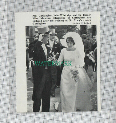 C1330) Mr Christopher John Wildridge Maureen Ellerington Cottingham - 1966 Clip