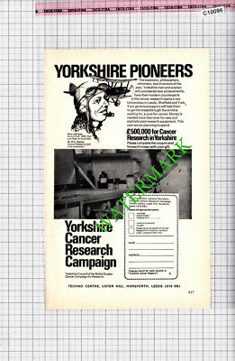 Yorkshire Cancer Research Amy Johnson Dr RC Garner York Advert - 1978 Cutting