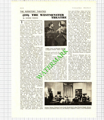 The London Mask Theatre Company Westminster Theatre Anmer Hall  - 1939 Article