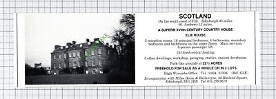 Elie House Fife Scotland  Sale Advert - 1981 Cutting