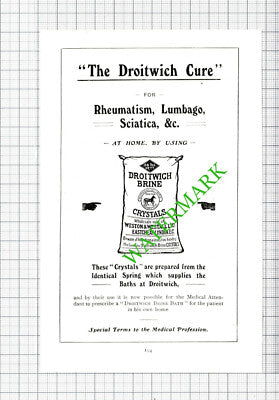 Droitwich Brine / Hough Hoseason Manchester Small Advert - 1908 Cutting