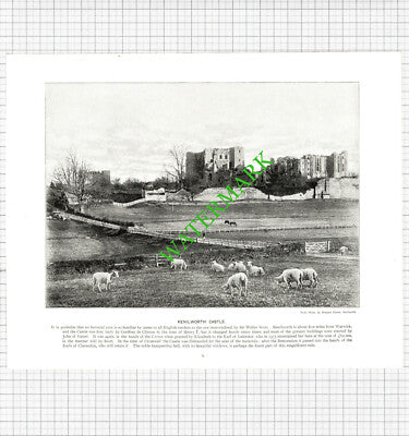 Kenilworth Castle / Llangollen Wales - c.1900 Book Print