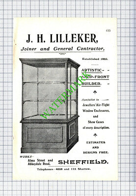 Albany Hotel Fargate Sheffield CJ Whitehead / JH Lilleker Joiner -1910 Cutting
