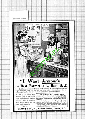 Armours' Beef Extract Advert - 1903 Cutting