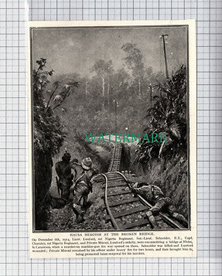 C5127) Lt Luxford 1st Nigeria Reg Schneider Charnley Minoni Cameroon - 1916 Clip