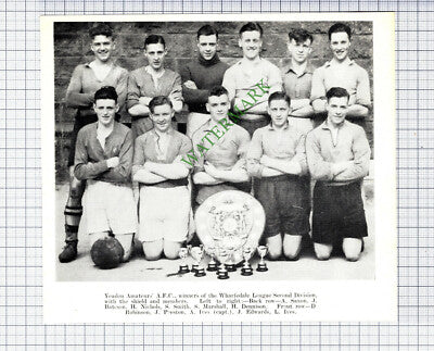 Yeadon Amateur Football Club AFC Bateson Saxon Dennison Ives  - 1937 Cutting