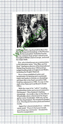 Eric Halsall Sheep Dog Society - 1989 Small Cutting