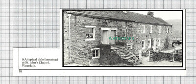 C3534) St John's Chapel Houses Weardale County Durham - Paper Cutting SMALL!