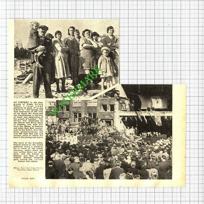 Single Street School Stepney London WW2 - 1942 Cutting