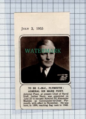 C4276) Admiral Sir Mark Pizey Commander In Chief Plymouth - 1955 News Clip`