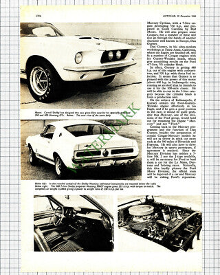 9562) Mercury Division Ford Motor Company Dan Gurney - 1966 Article