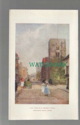 C4232) Book Print OXFORD The Old Tower / Cornmarket St Michael's Church