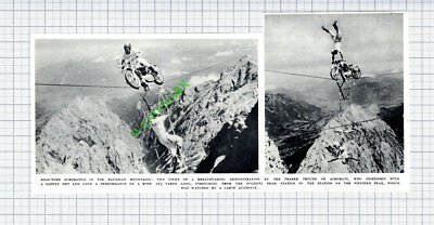 Traber Troupe Of Acrobats Bavarian Mountains  - 1953 Cutting