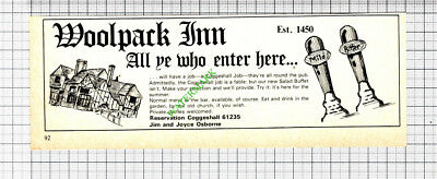 Woolpack Inn Coggeshall Essex Jim Osborne Advert - 1974 Cutting