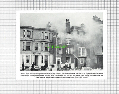 C6636) Hastings Sussex Explosion Fire  - 1964 Cutting