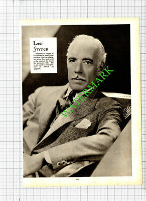 Lionel Barrymore Actor / Lewis Stone - 1930s Cutting / Print